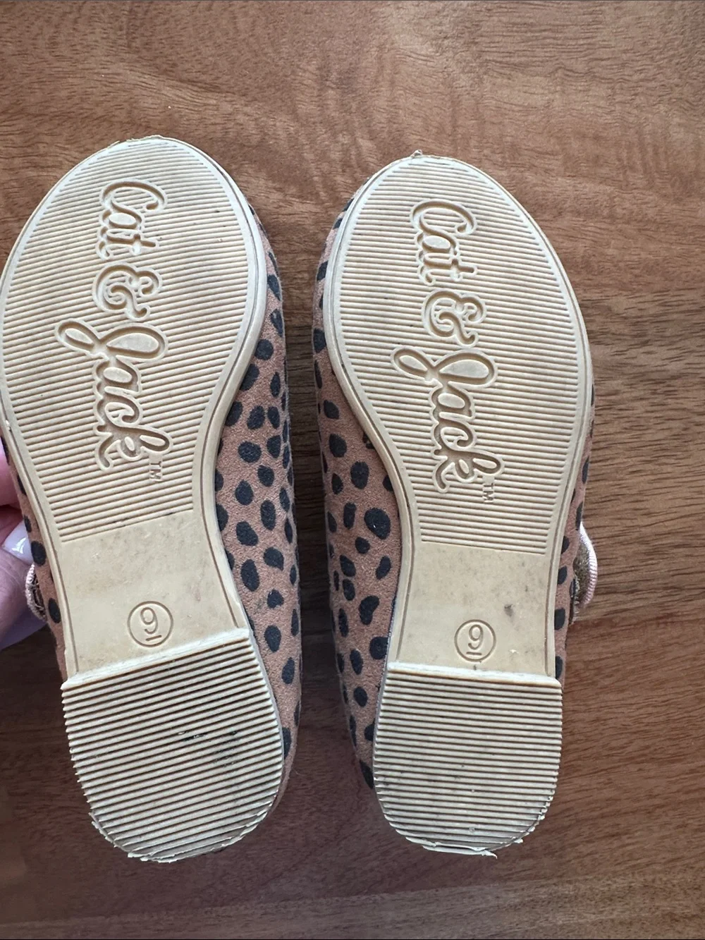 Cat & Jack Pink Trim Leopard Print Mary Jane Shoes